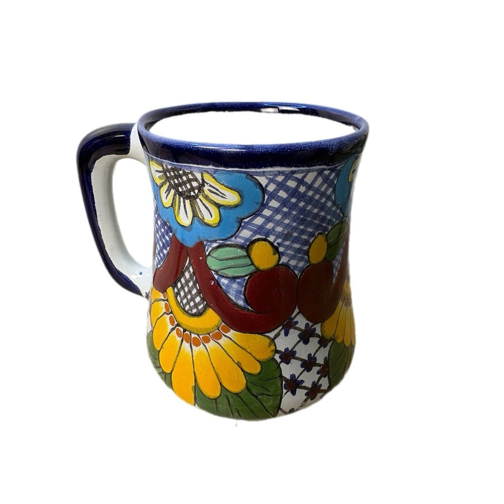 Handcrafted Artisian Talavera Mexican Pottery Signed Vibrant Colors Festival - Picture 6 of 12